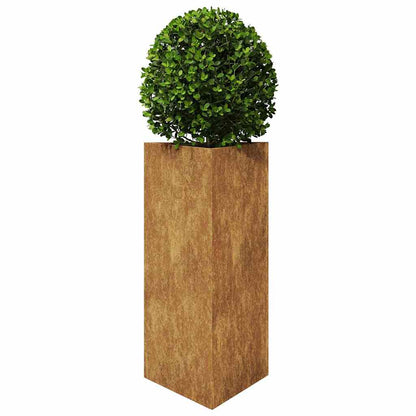 Plantenbakken Driehoek Weervast Staal 2 40 x 40 x 75 cm Cortenstaal/Bruin