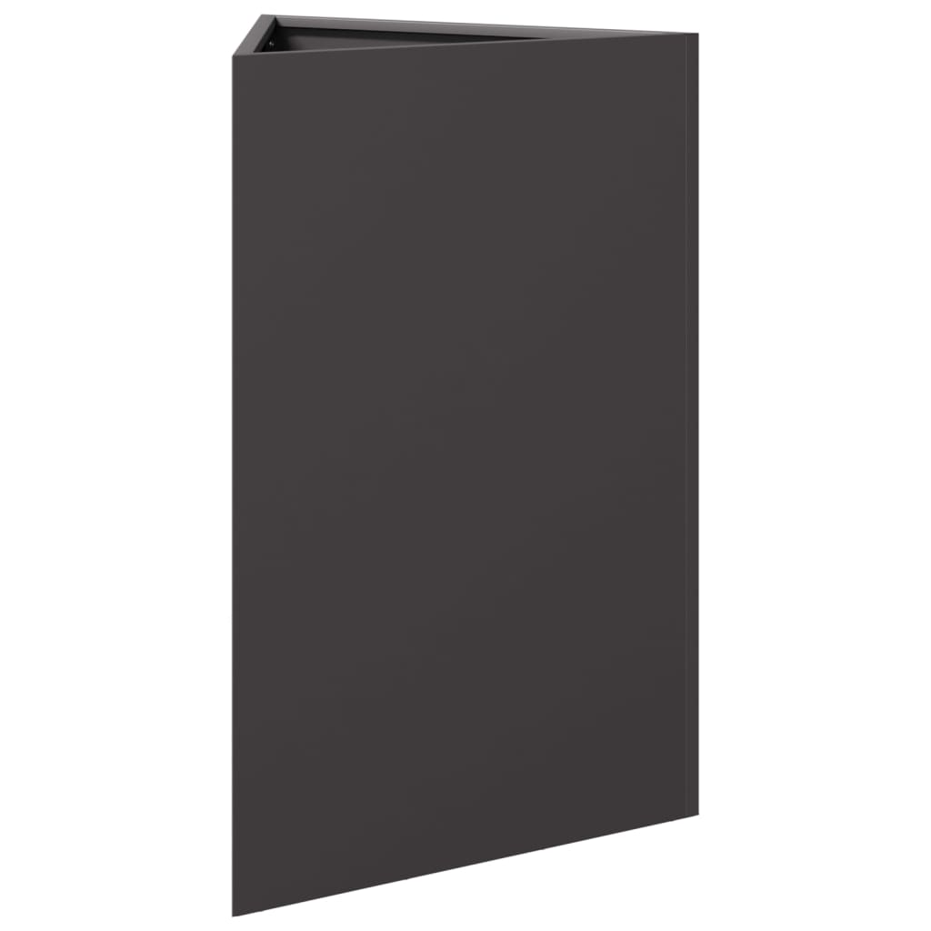Plantenbakken Driehoek Staal Zwart 2 50 x 43 x 75 cm Staal/Zwart