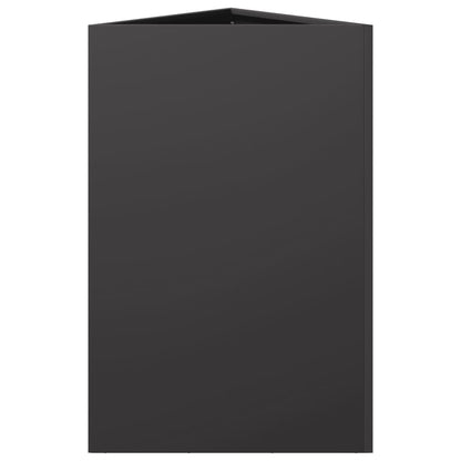 Plantenbakken Driehoek Staal Zwart 2 50 x 43 x 75 cm Staal/Zwart