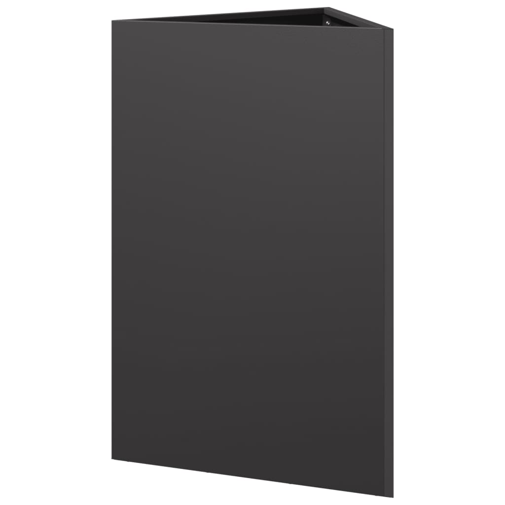 Plantenbakken Driehoek Staal Zwart 2 50 x 43 x 75 cm Staal/Zwart