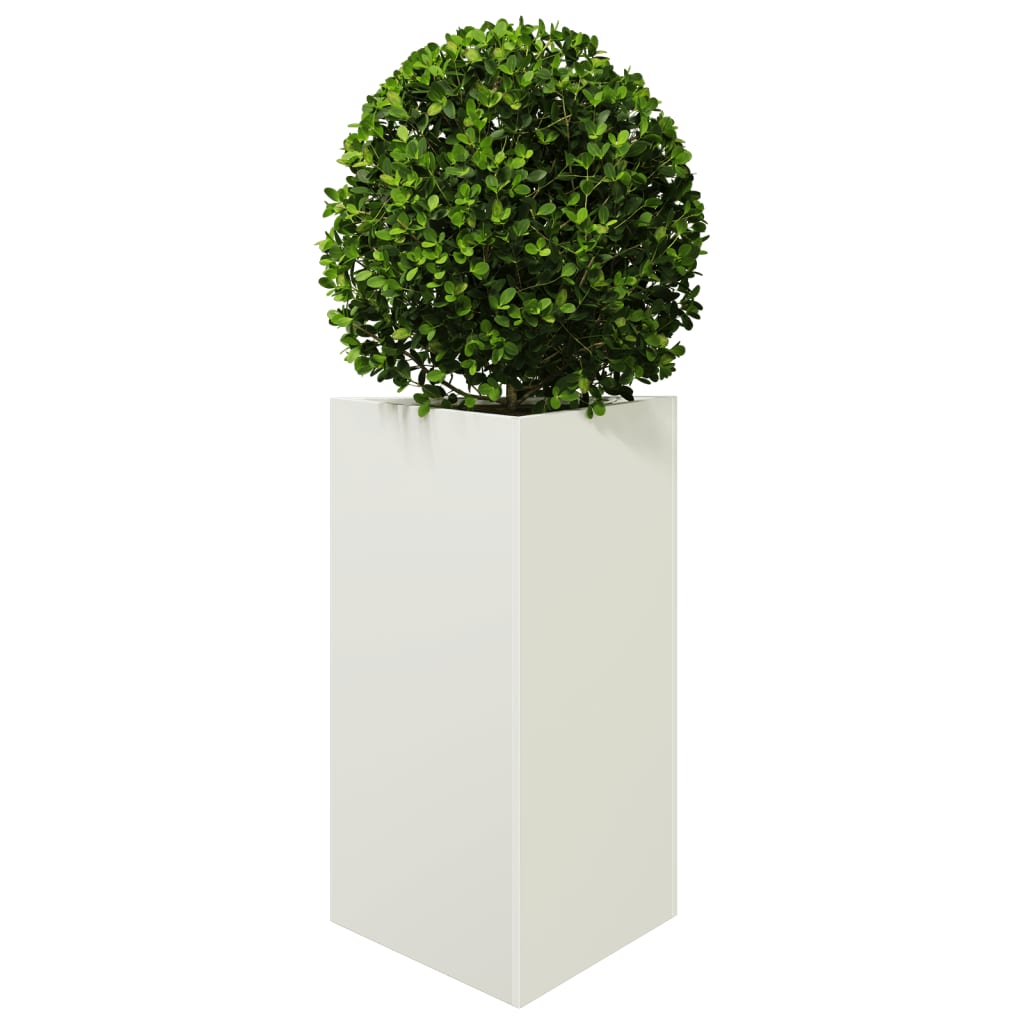 Plantenbakken Driehoek Staal Wit 2 50 x 43 x 75 cm Staal/Wit