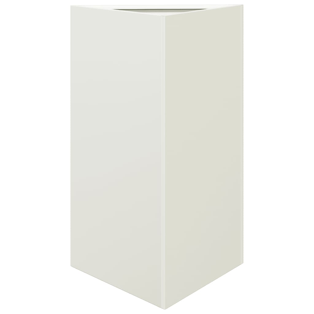Plantenbakken Driehoek Staal Wit 2 50 x 43 x 75 cm Staal/Wit