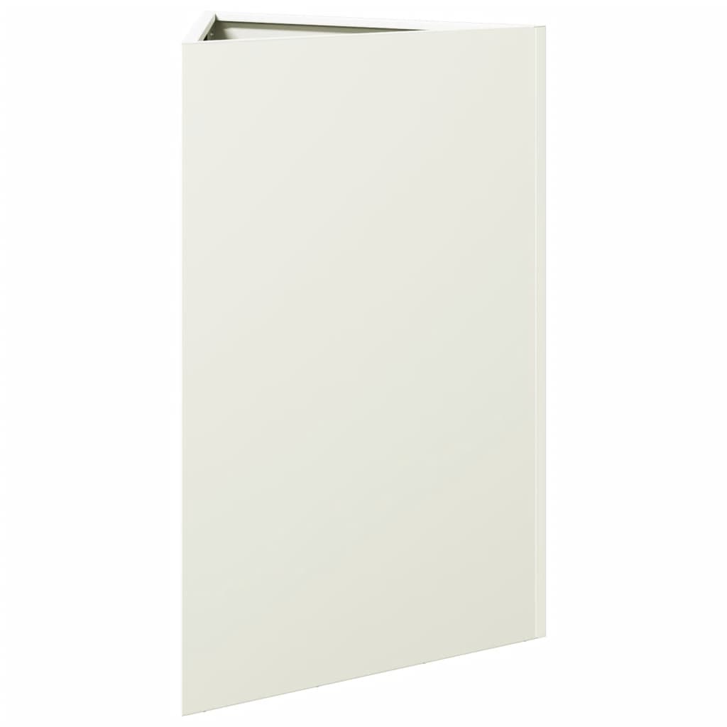 Plantenbakken Driehoek Staal Wit 2 50 x 43 x 75 cm Staal/Wit