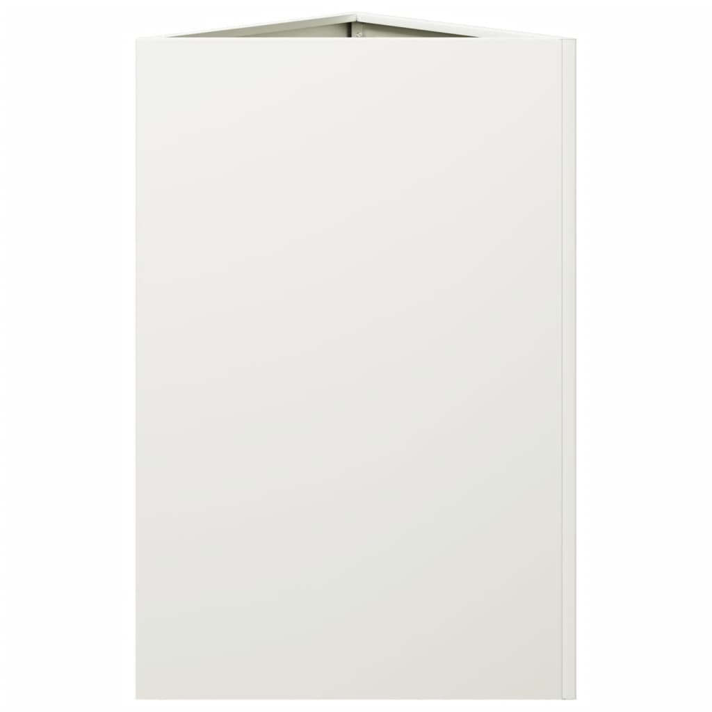 Plantenbakken Driehoek Staal Wit 2 50 x 43 x 75 cm Staal/Wit
