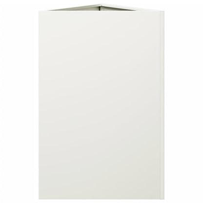 Plantenbakken Driehoek Staal Wit 2 50 x 43 x 75 cm Staal/Wit