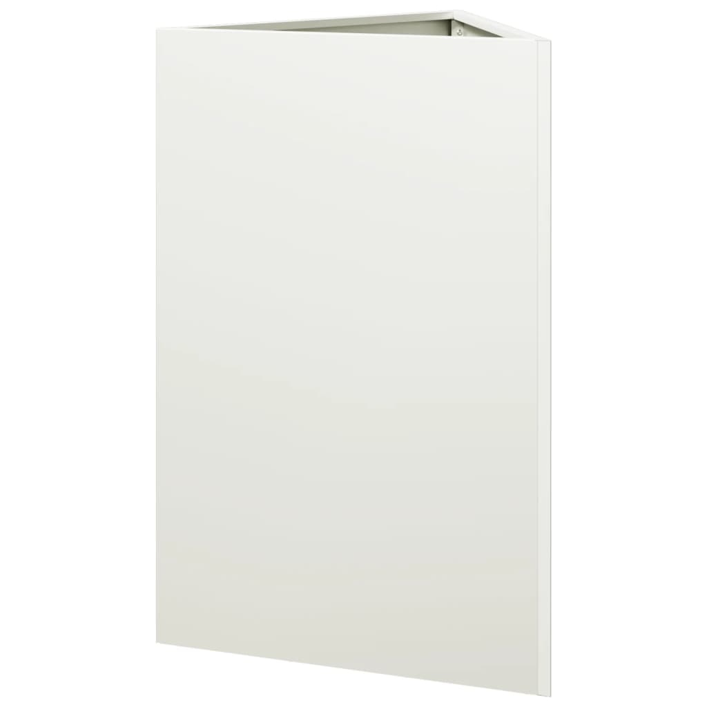 Plantenbakken Driehoek Staal Wit 2 50 x 43 x 75 cm Staal/Wit