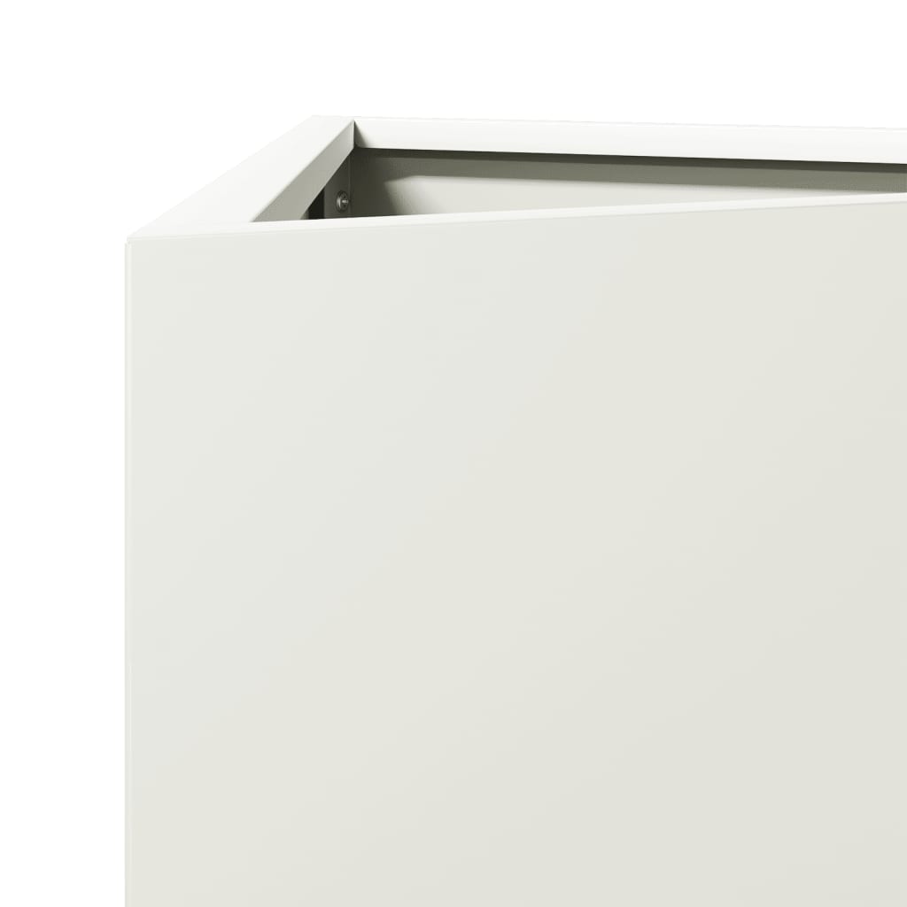 Plantenbakken Driehoek Staal Wit 2 50 x 43 x 75 cm Staal/Wit