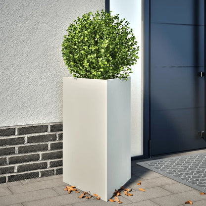 Plantenbakken Driehoek Staal Wit 2 50 x 43 x 75 cm Staal/Wit