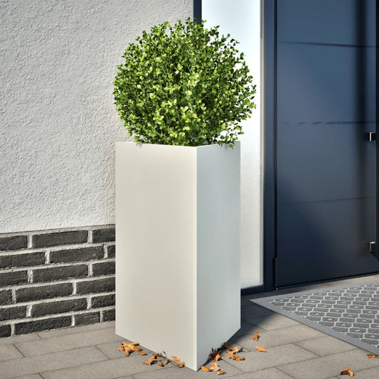 Plantenbakken Driehoek Staal Wit 2 50 x 43 x 75 cm Staal/Wit