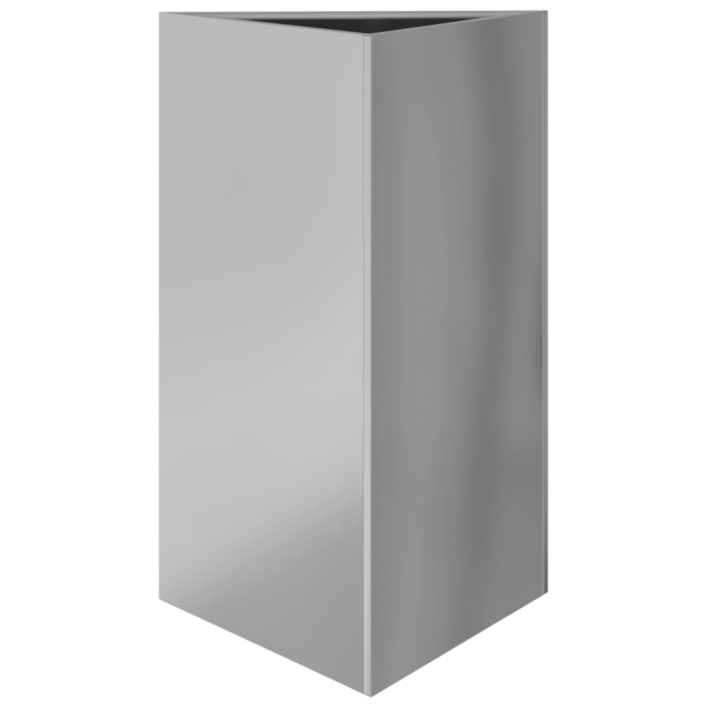 Plantenbakken Driehoek Gegalvaniseerd Staal 2 50 x 43 x 75 cm Gegalvaniseerd staal/Grijs