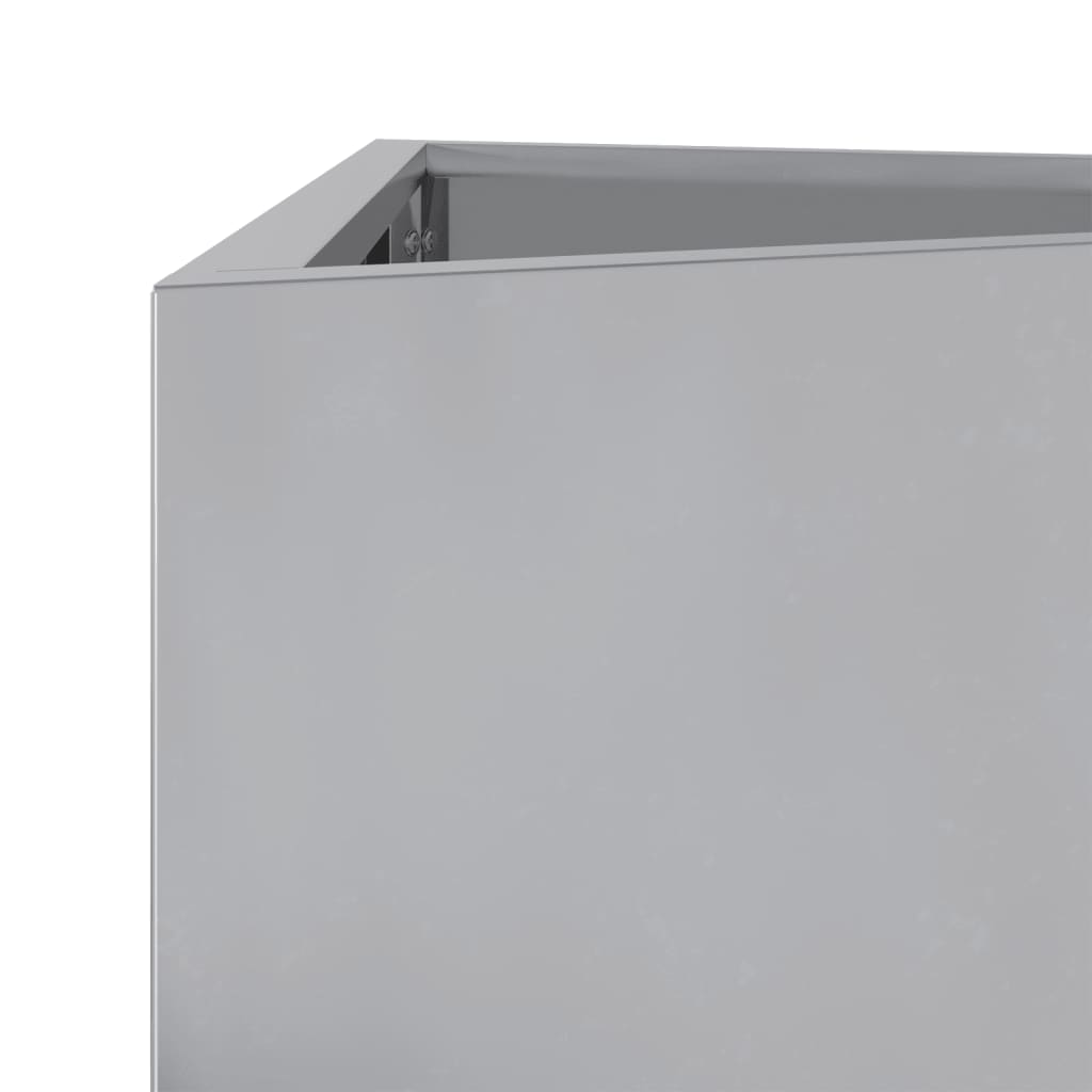 Plantenbakken Driehoek Gegalvaniseerd Staal 2 50 x 43 x 75 cm Gegalvaniseerd staal/Grijs