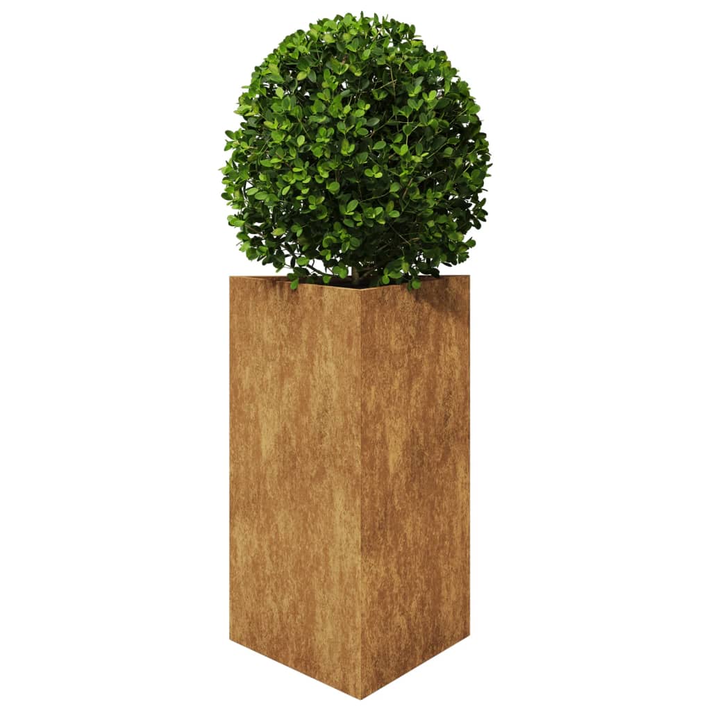Plantenbakken Driehoekig Weervast Staal 2 50 x 43 x 75 cm Cortenstaal/Bruin