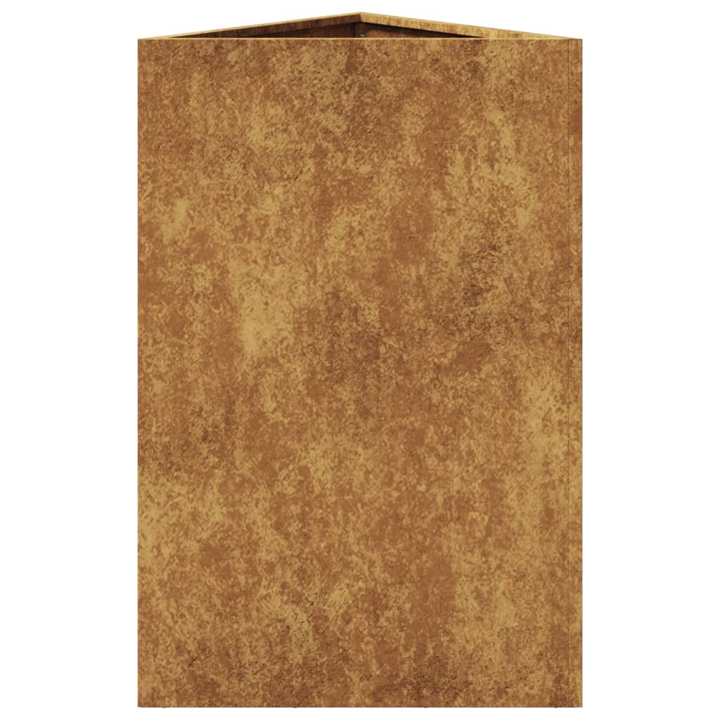 Plantenbakken Driehoekig Weervast Staal 2 50 x 43 x 75 cm Cortenstaal/Bruin