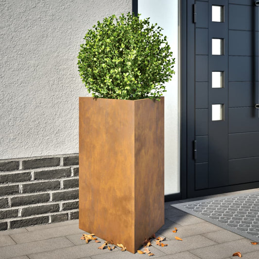Plantenbakken Driehoekig Weervast Staal 2 50 x 43 x 75 cm Cortenstaal/Bruin
