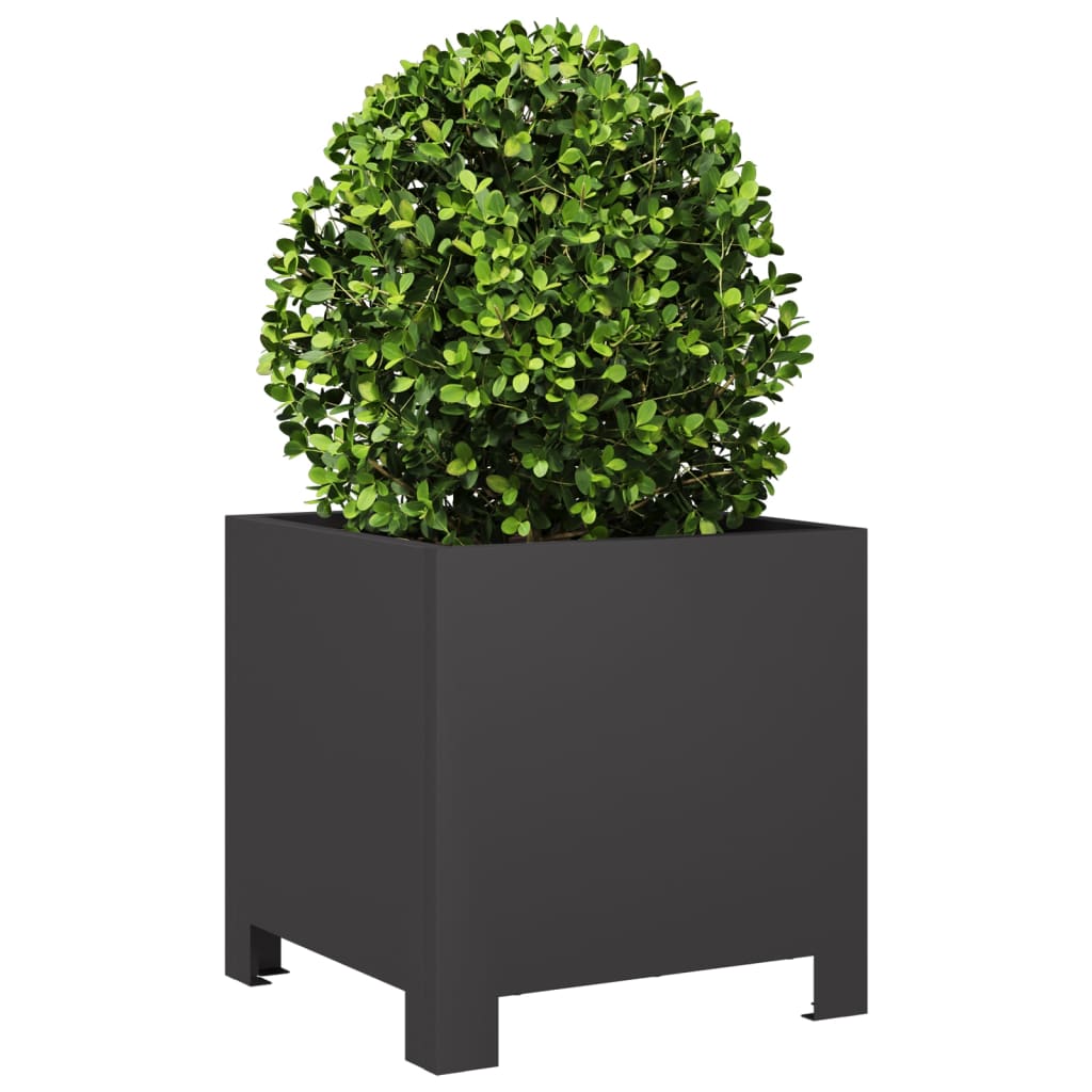 Plantenbakken Staal Zwart 2 30 x 30 x 30 cm Staal/Zwart