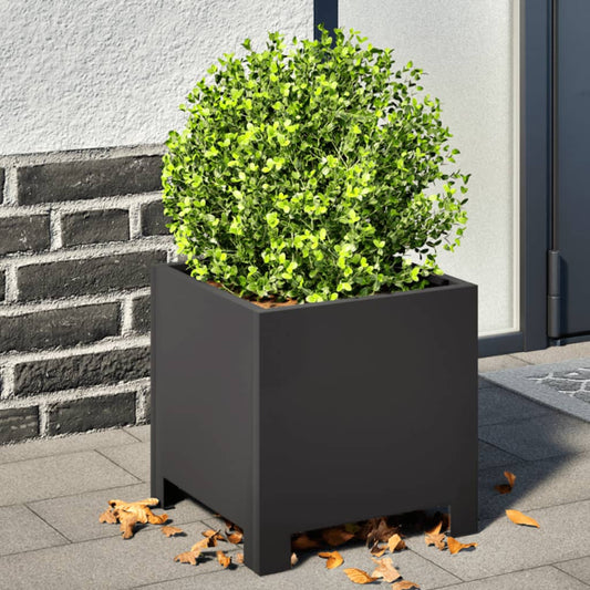 Plantenbakken Staal Zwart 2 30 x 30 x 30 cm Staal/Zwart