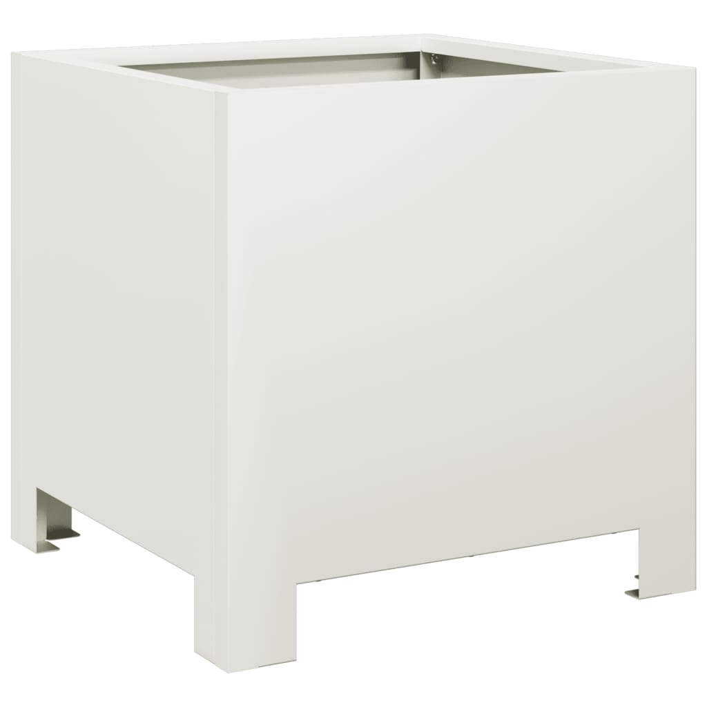 Plantenbakken Staal Wit 2 30 x 30 x 30 cm Staal/Wit