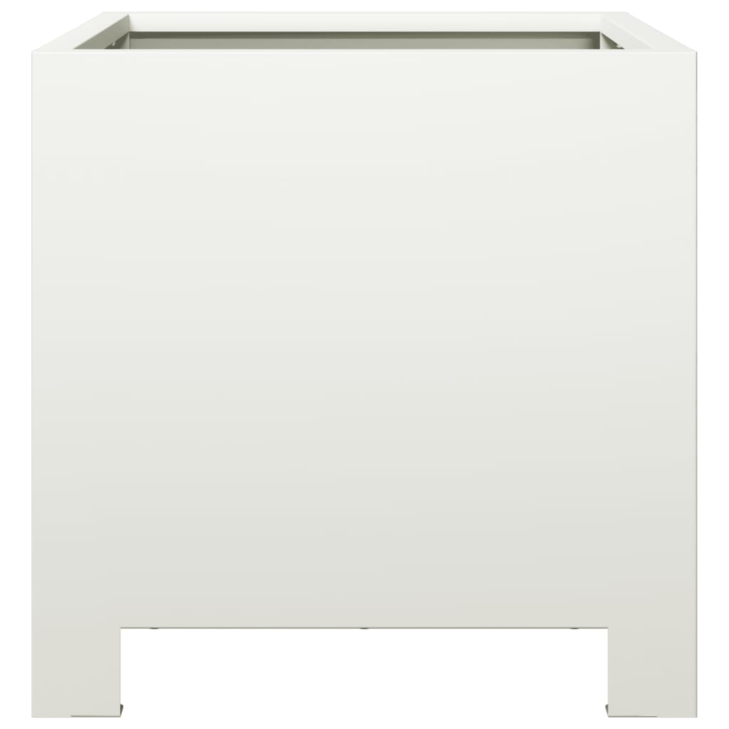 Plantenbakken Staal Wit 2 30 x 30 x 30 cm Staal/Wit