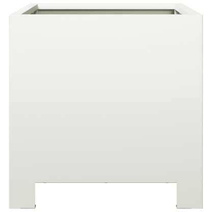 Plantenbakken Staal Wit 2 30 x 30 x 30 cm Staal/Wit