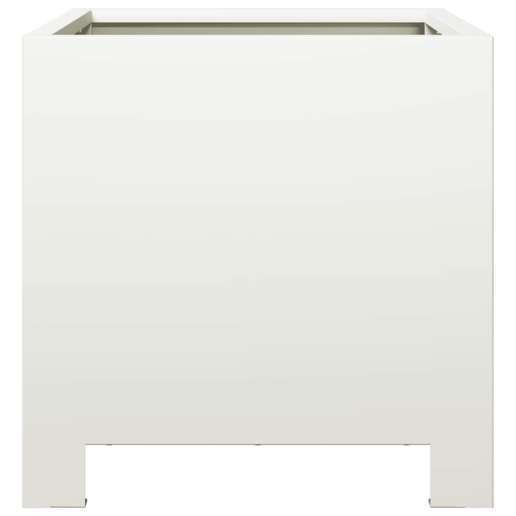 Plantenbakken Staal Wit 2 30 x 30 x 30 cm Staal/Wit
