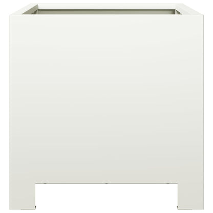 Plantenbakken Staal Wit 2 30 x 30 x 30 cm Staal/Wit