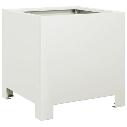 Plantenbakken Staal Wit 2 30 x 30 x 30 cm Staal/Wit