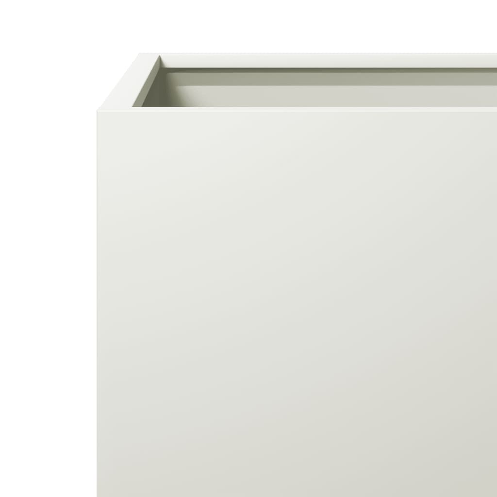 Plantenbakken Staal Wit 2 30 x 30 x 30 cm Staal/Wit