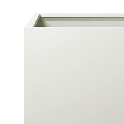 Plantenbakken Staal Wit 2 30 x 30 x 30 cm Staal/Wit