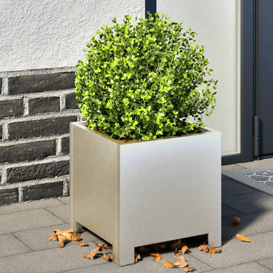 Plantenbakken Roestvrij Staal 2 30 x 30 x 30 cm Roestvrij staal/Lichtgrijs
