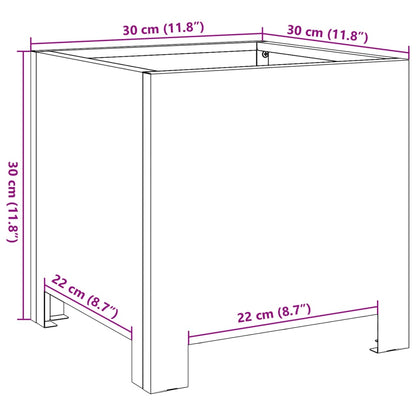 Plantenbakken Gegalvaniseerd Staal 2 30 x 30 x 30 cm Gegalvaniseerd staal/Grijs
