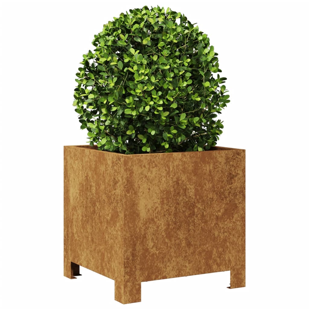 Plantenbakken Weervast Staal 2 30 x 30 x 30 cm Cortenstaal/Bruin
