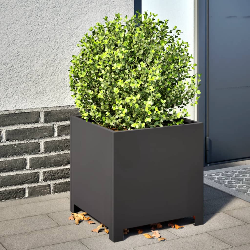 Plantenbakken Staal Zwart 2 40 x 40 x 40 cm Staal/Zwart