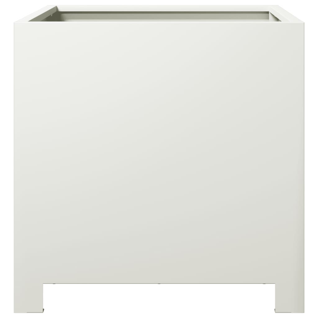 Plantenbakken Staal Wit 2 40 x 40 x 40 cm Staal/Wit