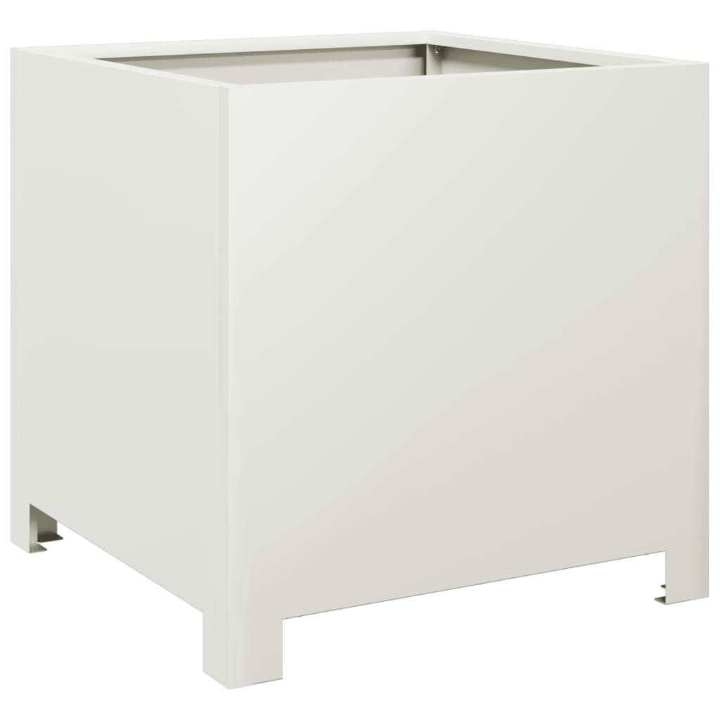 Plantenbakken Staal Wit 2 40 x 40 x 40 cm Staal/Wit