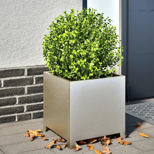 Plantenbakken Roestvrij Staal 2 40 x 40 x 40 cm Roestvrij staal/Lichtgrijs