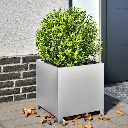 Plantenbakken Gegalvaniseerd Staal 2 40 x 40 x 40 cm Gegalvaniseerd staal/Grijs