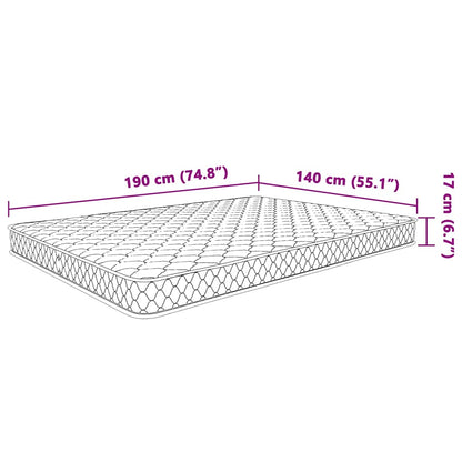 Traagschuimmatras 140x190x17 cm wit