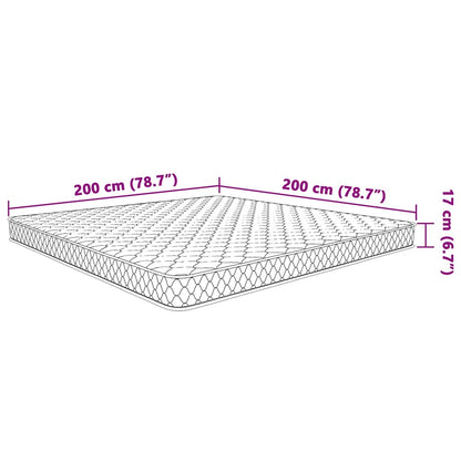 Traagschuimmatras 200x200x17 cm wit