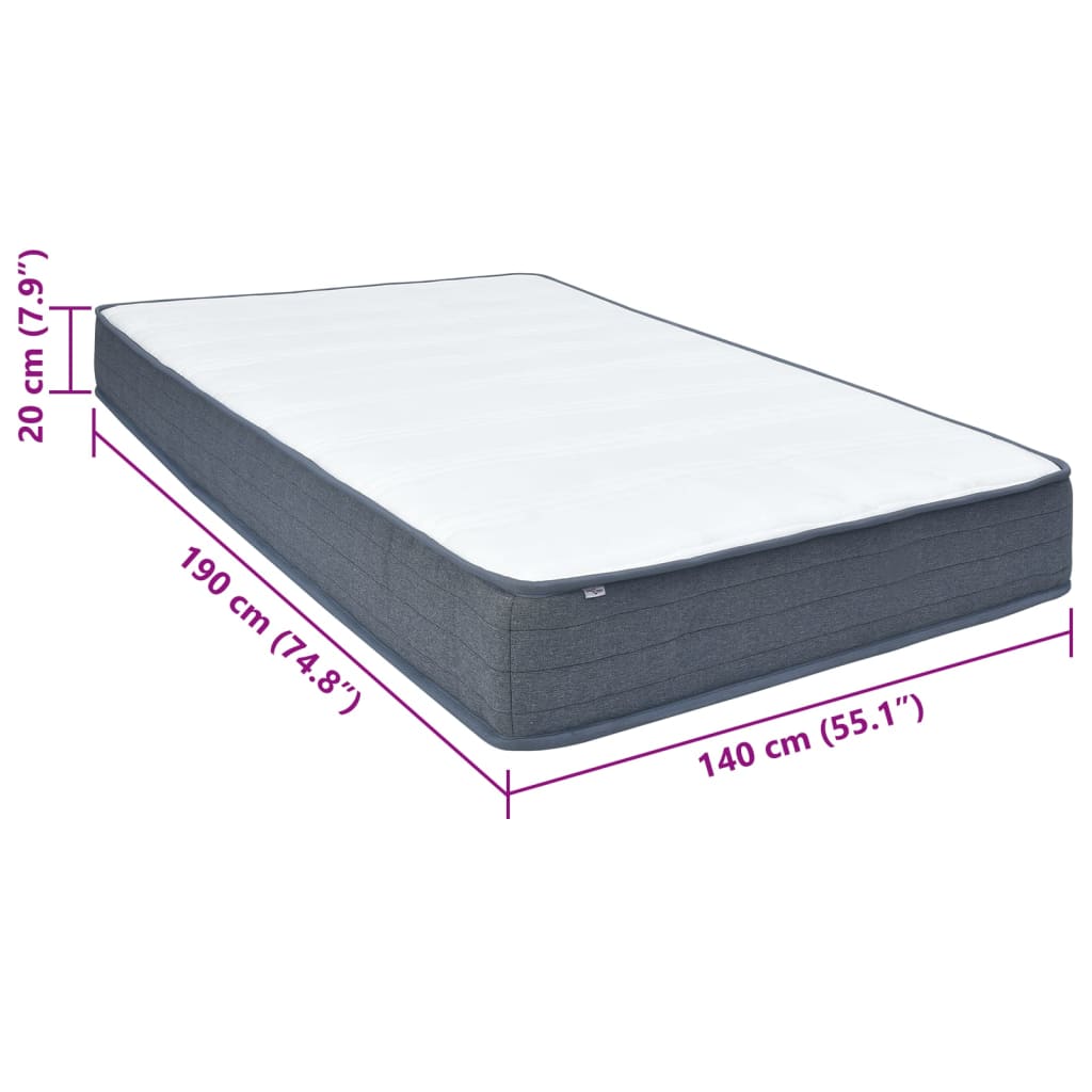 Boxspringmatras 190x140x20 cm stof