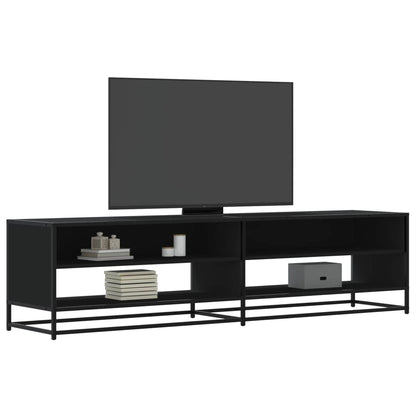 Tv-meubel 180,5x40x46 cm bewerkt hout zwart