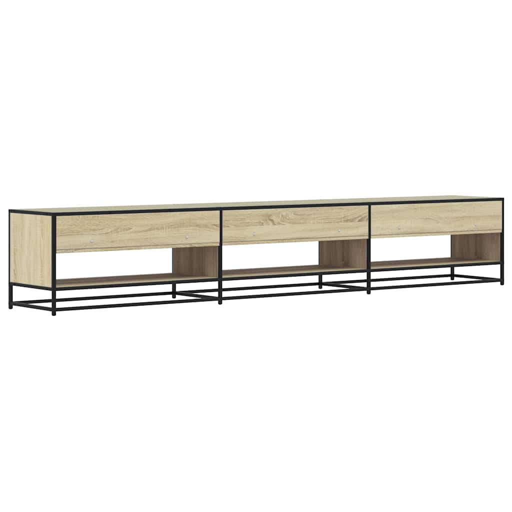 Tv-meubel 270x40x46 cm bewerkt hout sonoma eikenkleurig