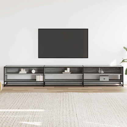 Tv-meubel 270x40x46 cm bewerkt hout grijs sonoma eikenkleurig