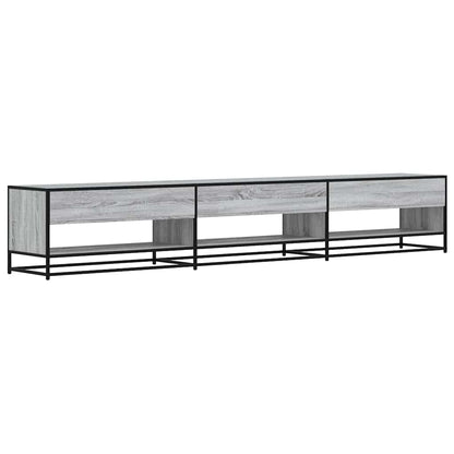 Tv-meubel 270x40x46 cm bewerkt hout grijs sonoma eikenkleurig