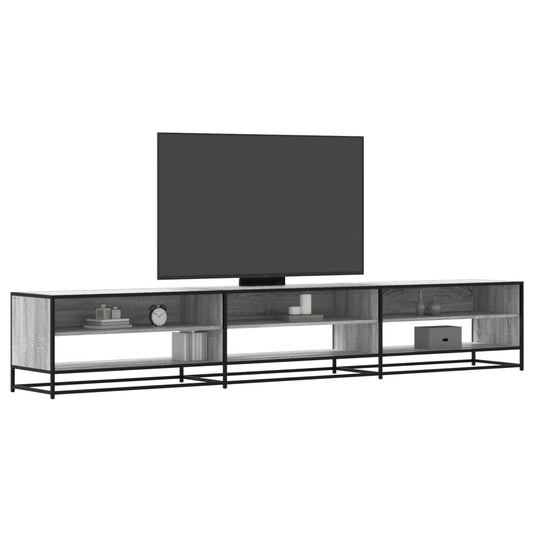 Tv-meubel 270x40x46 cm bewerkt hout grijs sonoma eikenkleurig