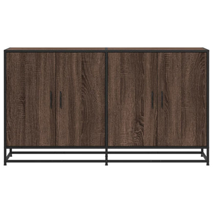 Dressoir 134x35x76 cm bewerkt hout bruin eikenkleurig