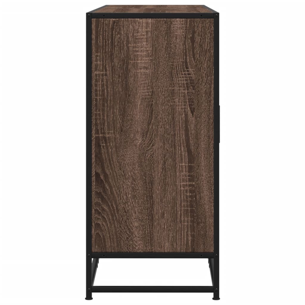 Dressoir 134x35x76 cm bewerkt hout bruin eikenkleurig