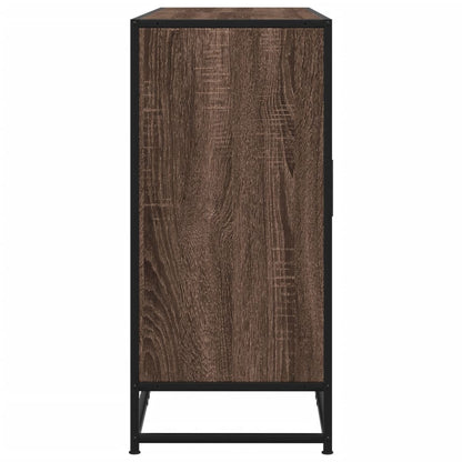 Dressoir 134x35x76 cm bewerkt hout bruin eikenkleurig