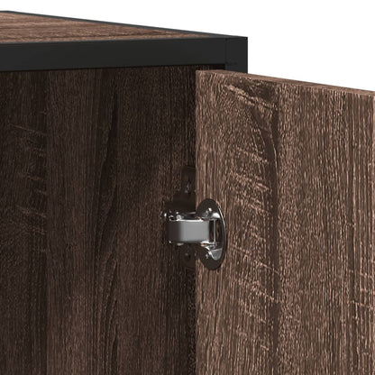 Dressoir 134x35x76 cm bewerkt hout bruin eikenkleurig