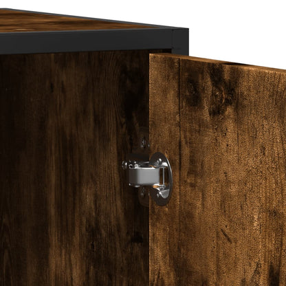 Dressoir 92x35x76 cm bewerkt hout gerookt eikenkleurig