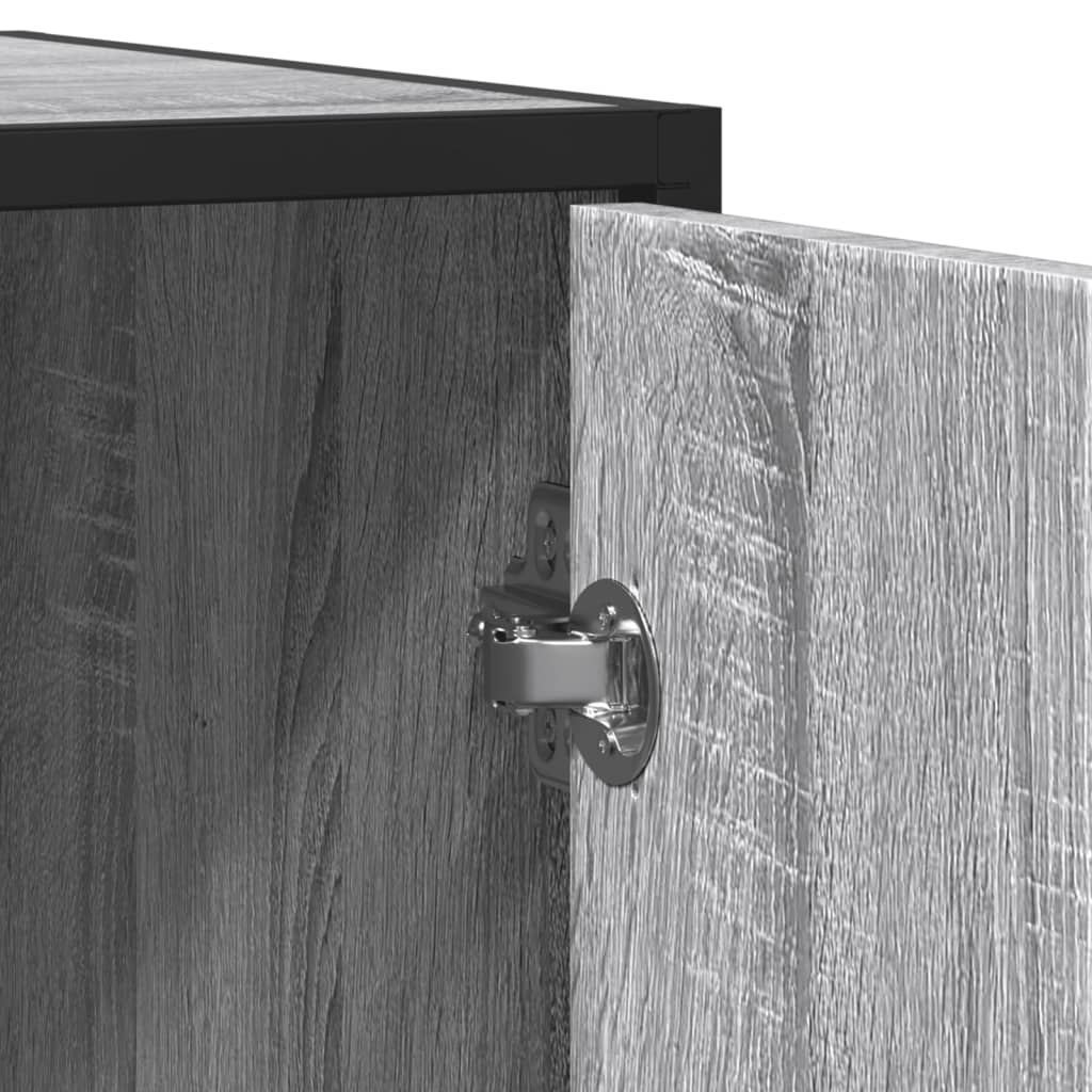 Dressoir 92x35x76 cm bewerkt hout grijs sonoma eikenkleurig